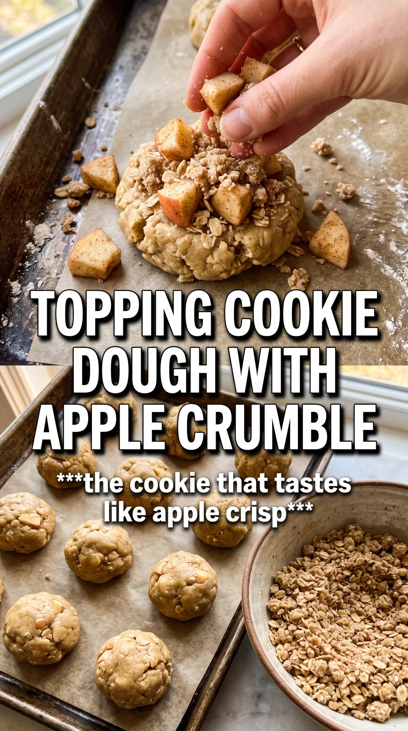 Apple Crisp Cookies chewy oat texture