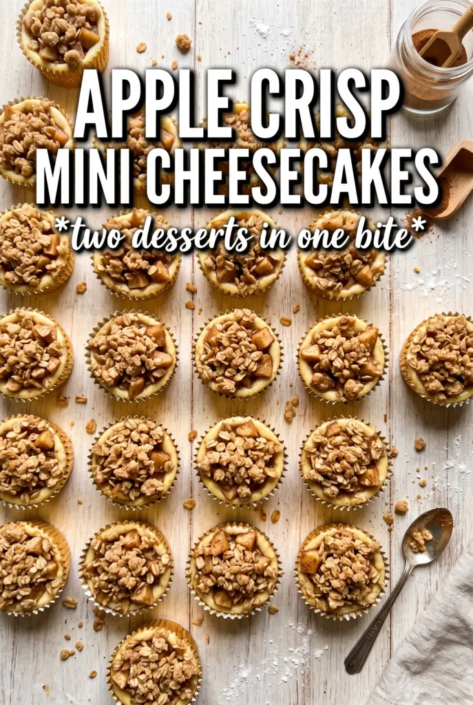 Apple Crisp Mini Cheesecakes