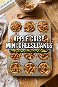 Apple Crisp Mini Cheesecakes