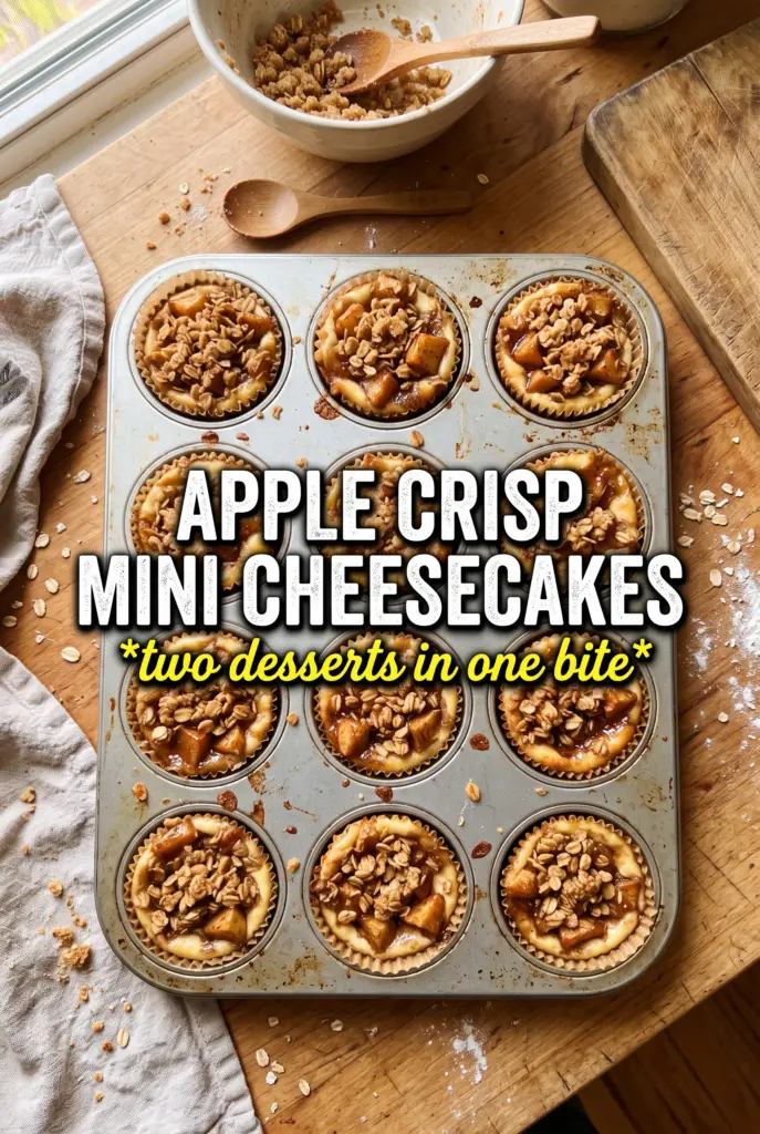 Apple Crisp Mini Cheesecakes