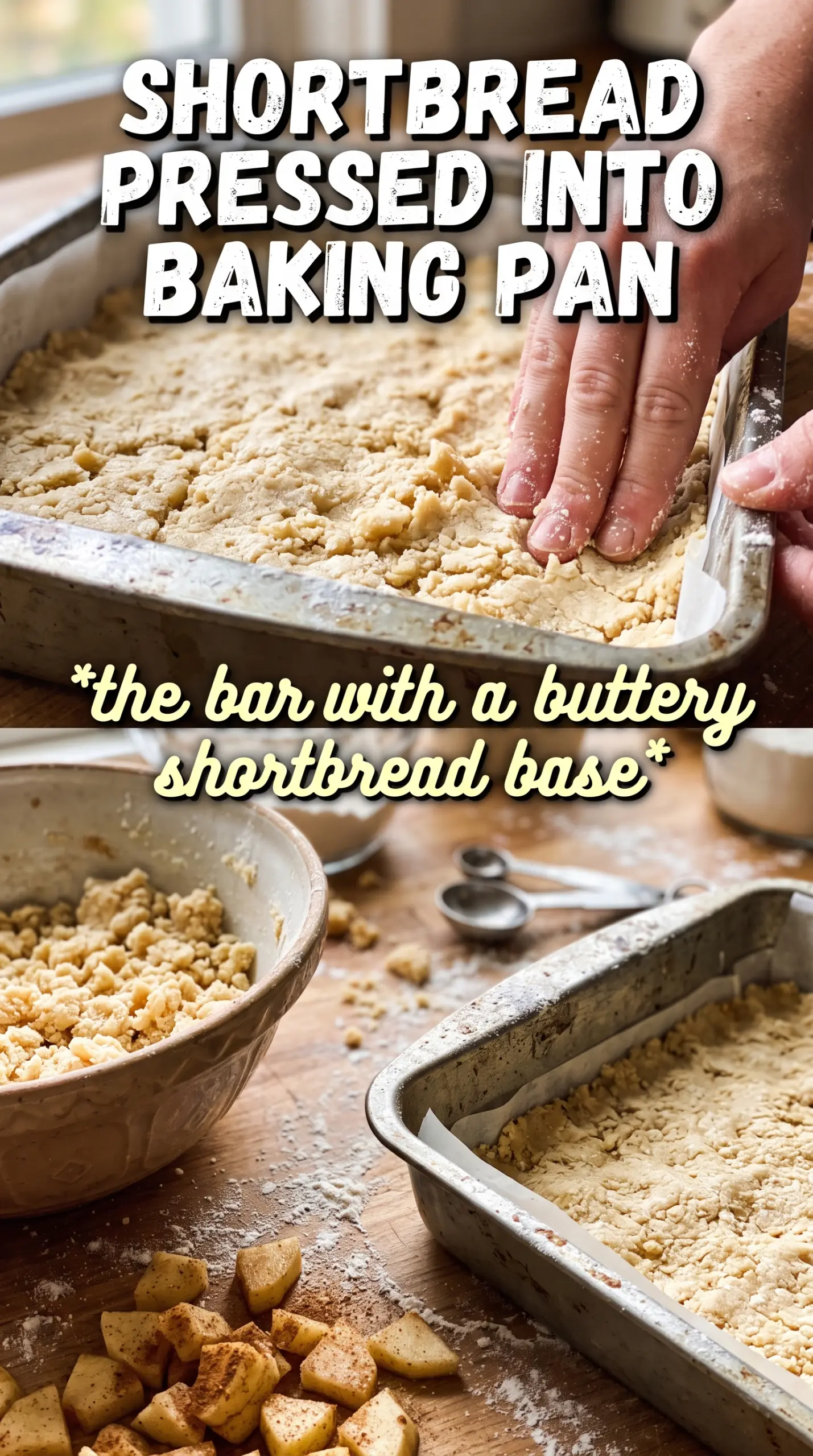 Apple Crisp Shortbread Bars buttery apples oat crumble
