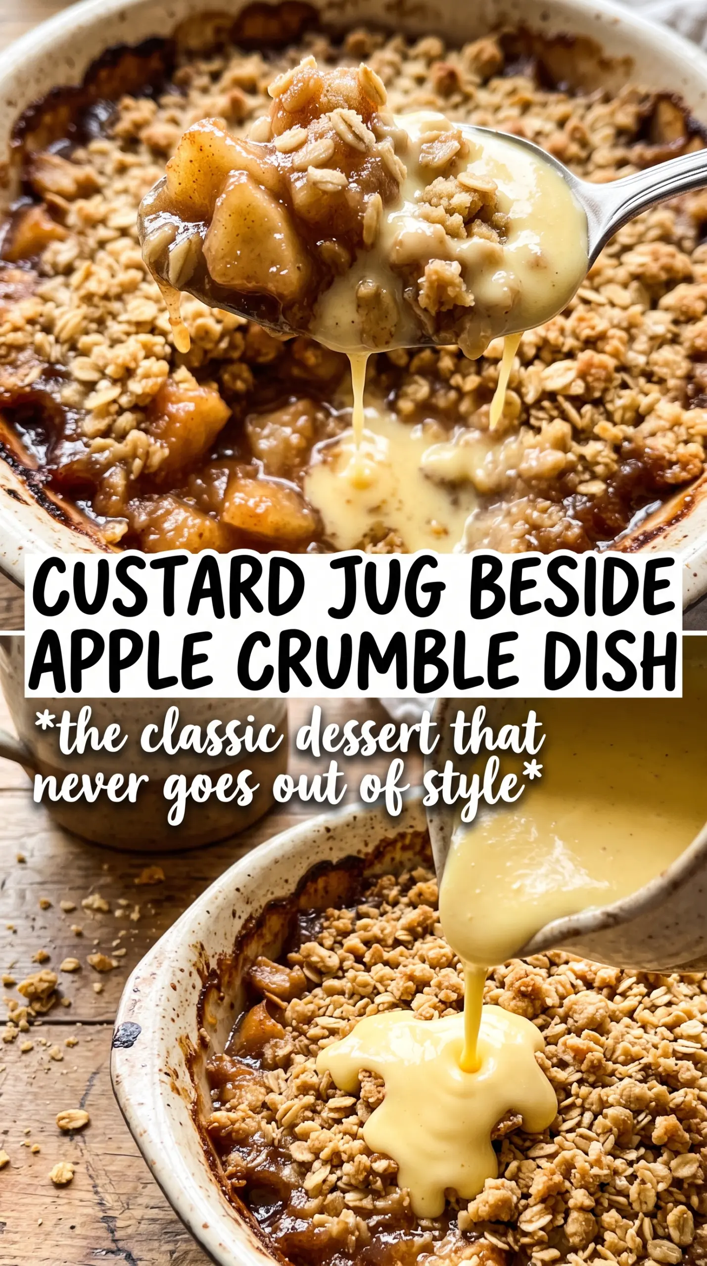 Apple crumble buttery golden