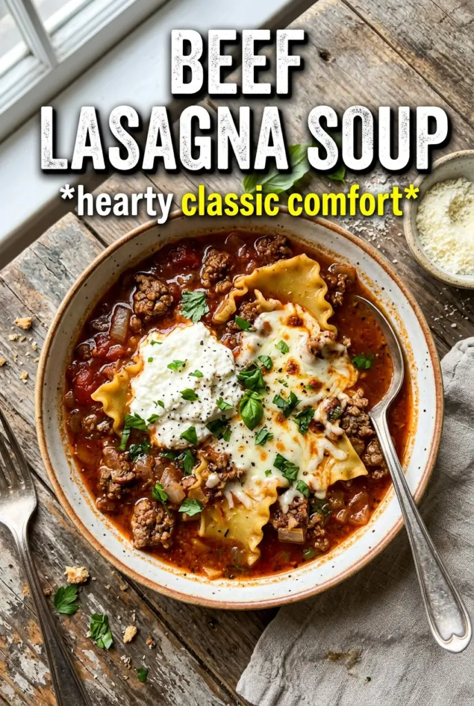 Beef Lasagna Soup