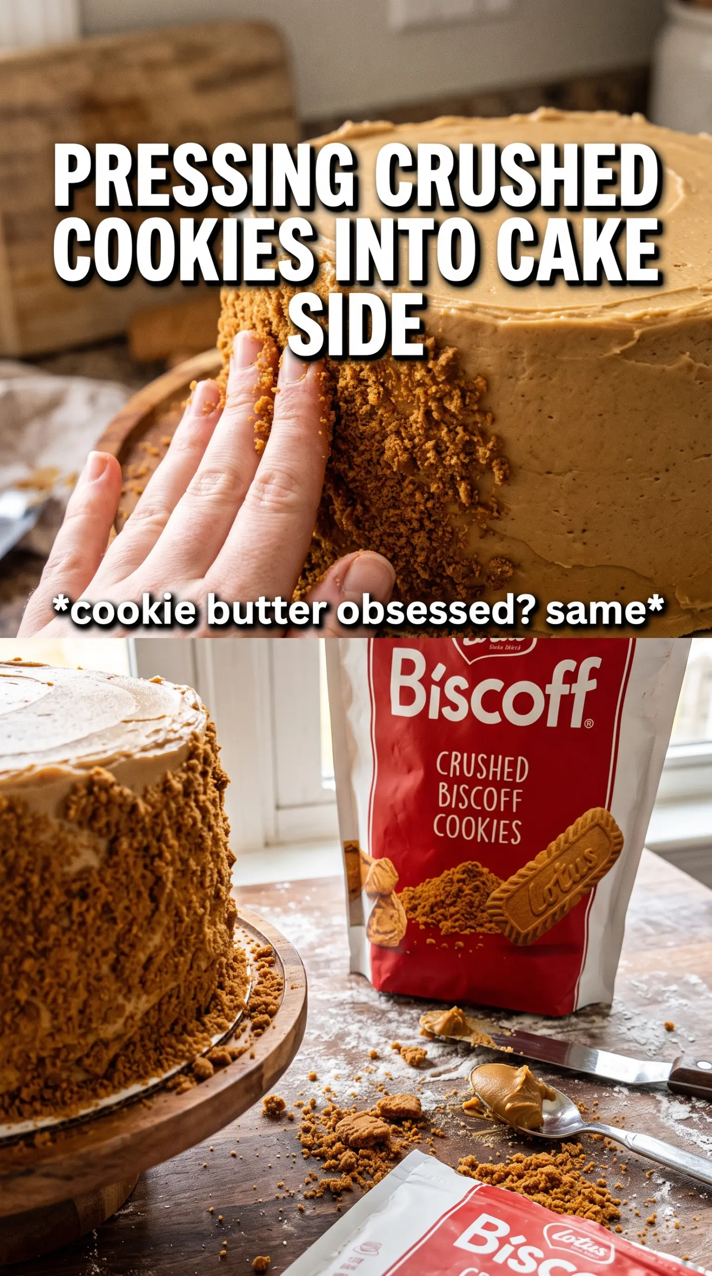 Biscoff Cookie Butter Cake caramel layers frosting