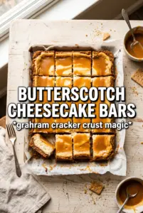Butterscotch Graham Cracker Cheesecake Bars