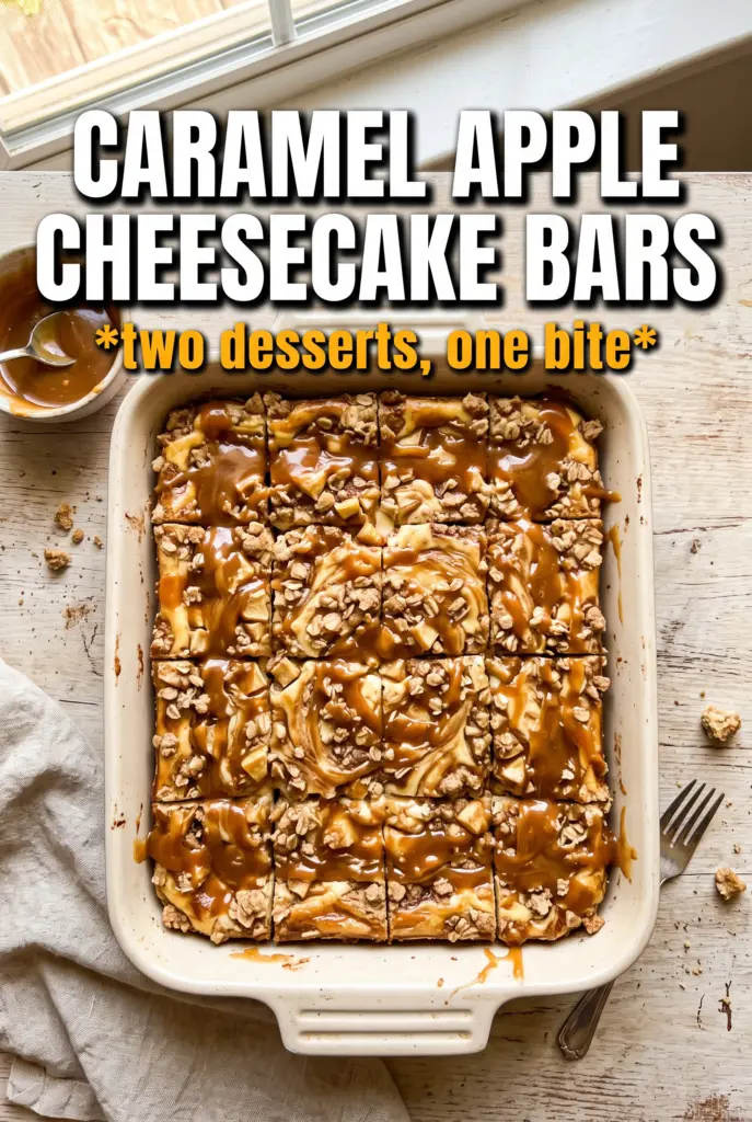 Caramel Apple Cheesecake Bars