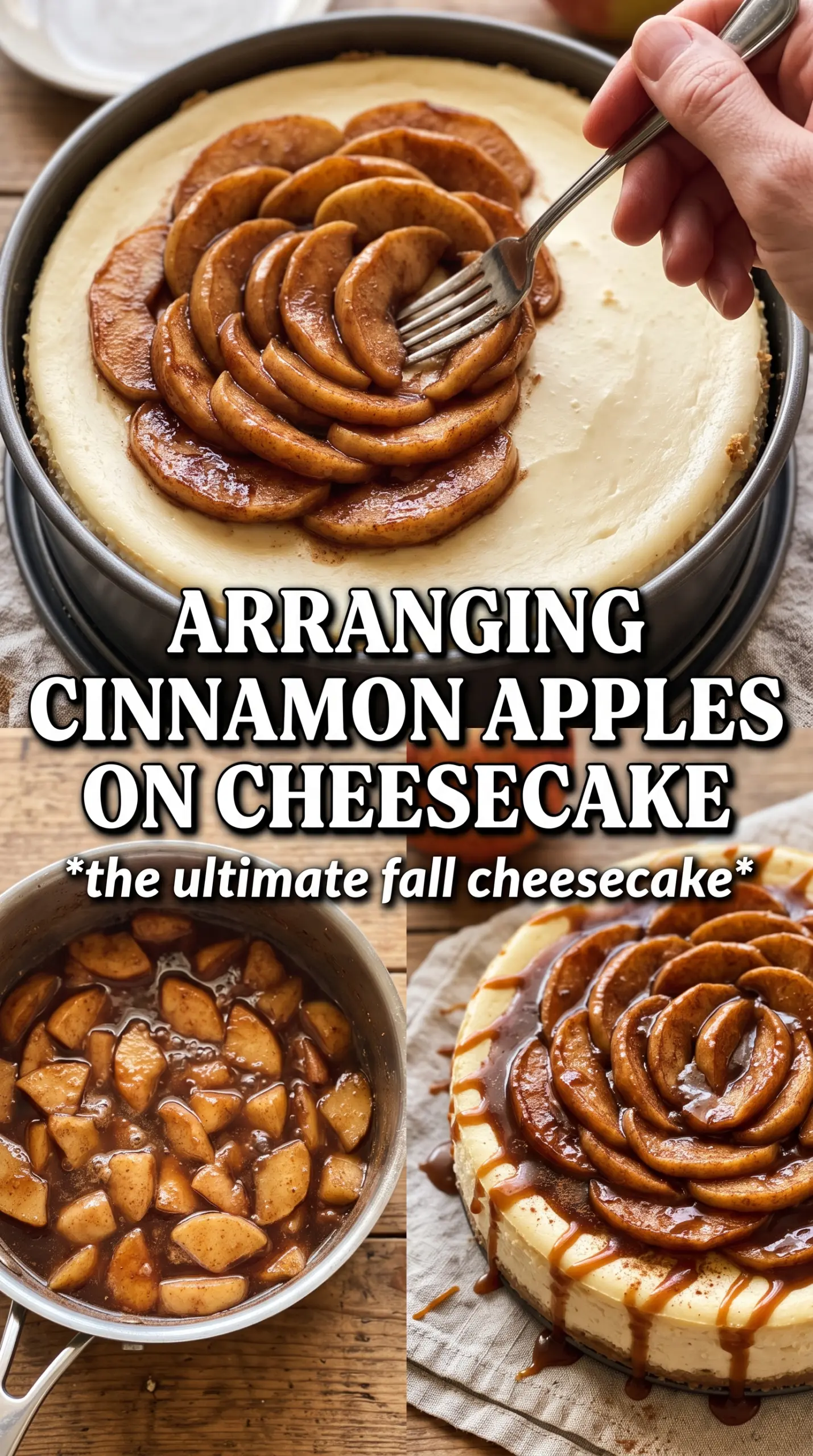 Caramel Apple Cheesecake creamy cinnamon streusel caramel