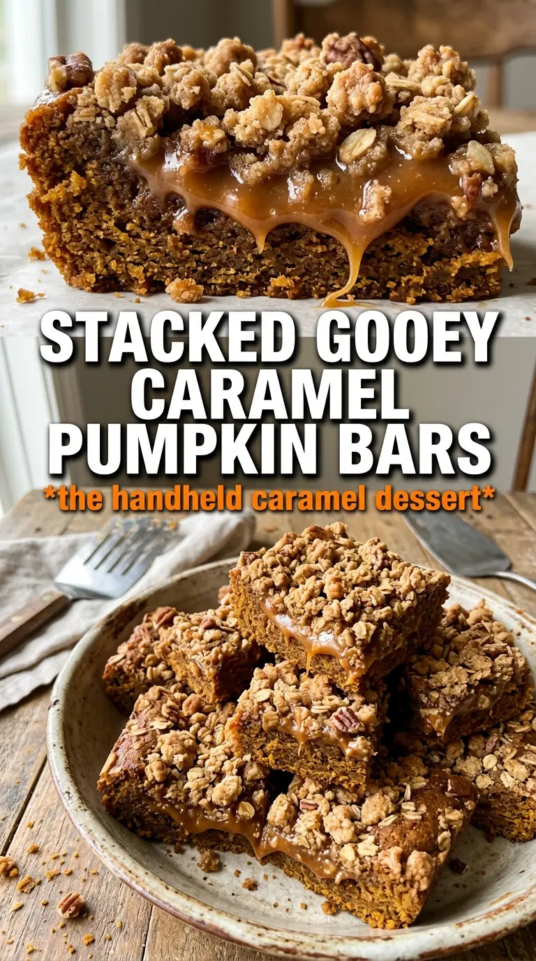 Caramel Pumpkin Butter Bars with shortbread, pumpkin caramel, flaky salt