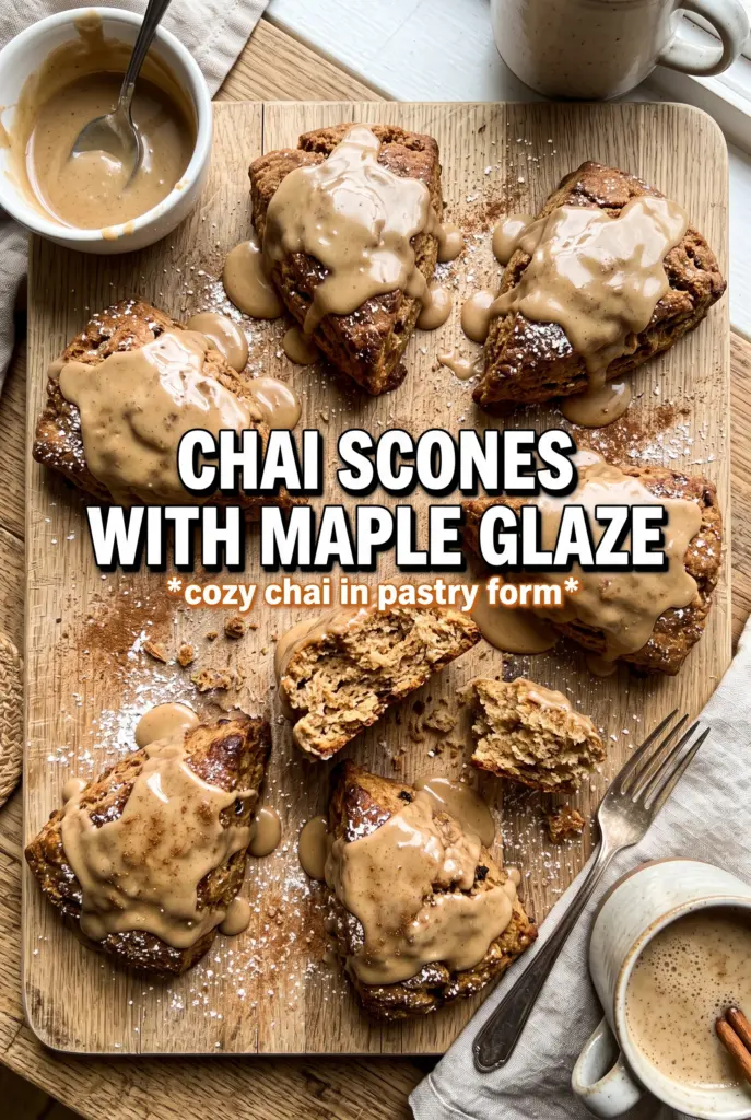 Chai Scones With Maple Chai Glaze