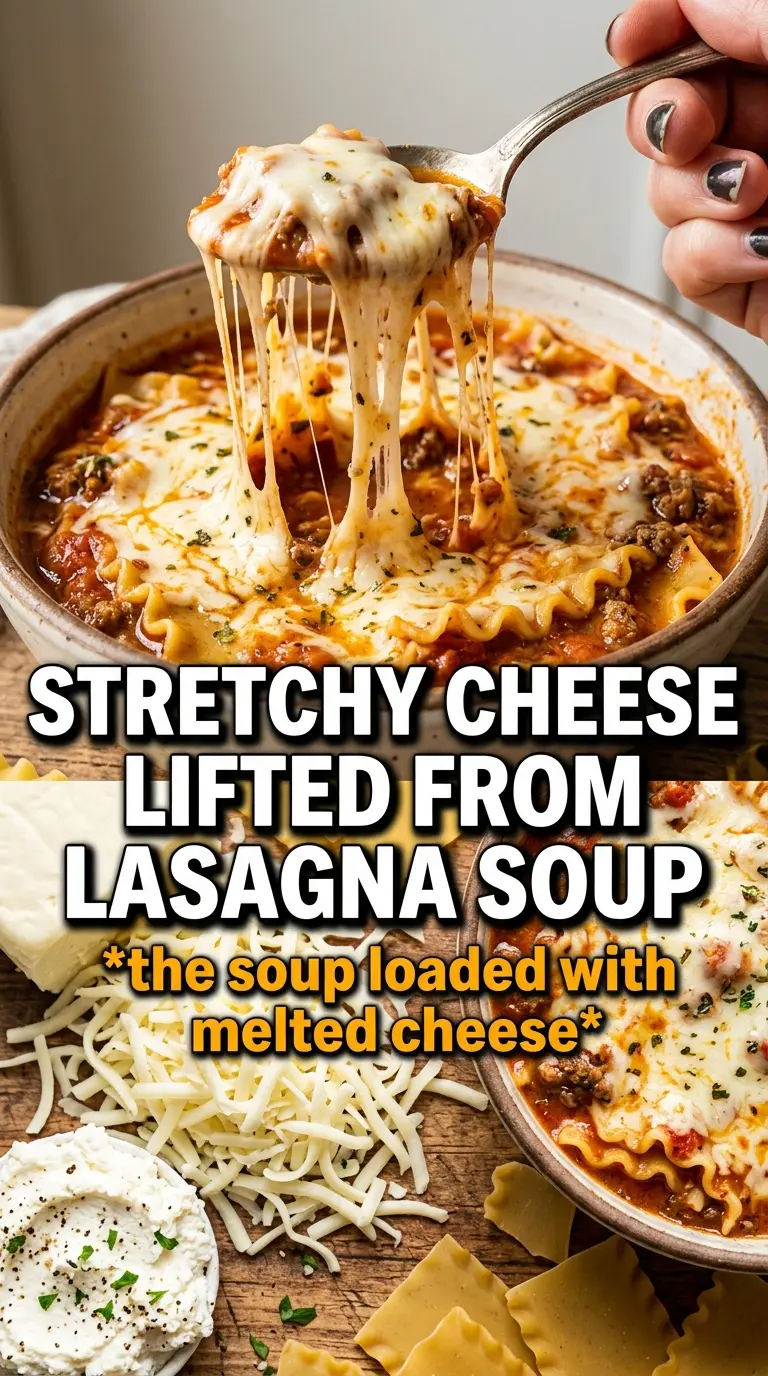 Cheesy Lasagna Soup creamy cheesy