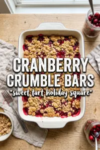 Cranberry Crumble Bars
