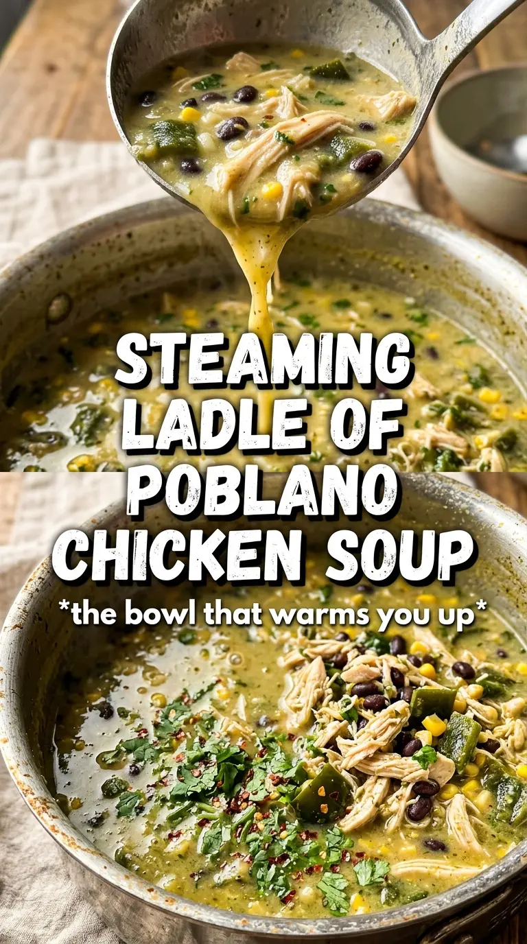 Creamy Chicken Soup With Poblanos And Black Beans smoky creamy