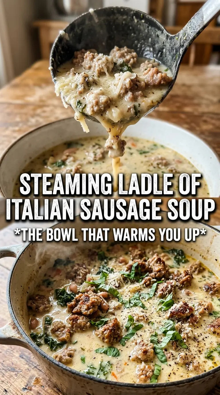 Creamy Parmesan Italian Sausage Soup creamy sausage kale