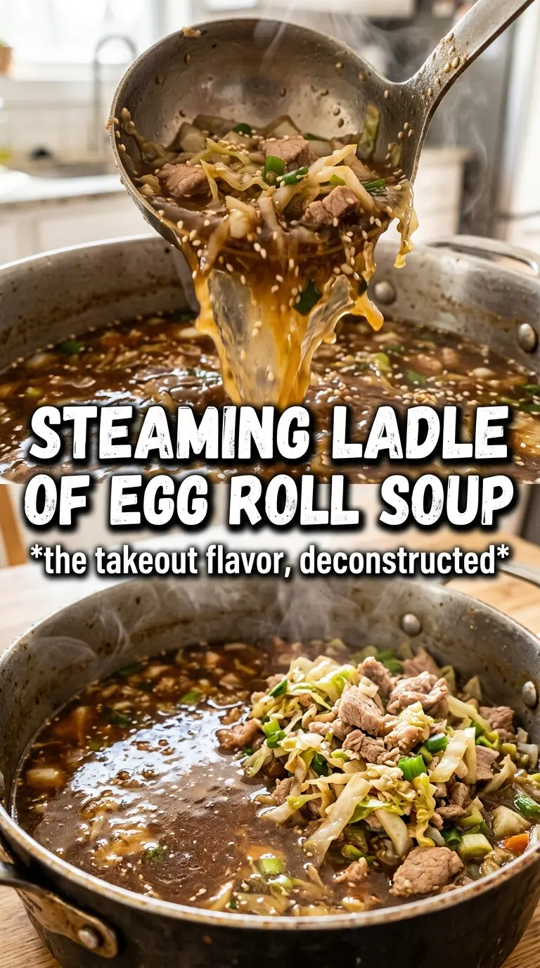 Egg roll soup savory ginger-soy