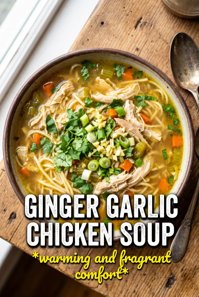 Ginger Garlic Chicken Noodle Soup