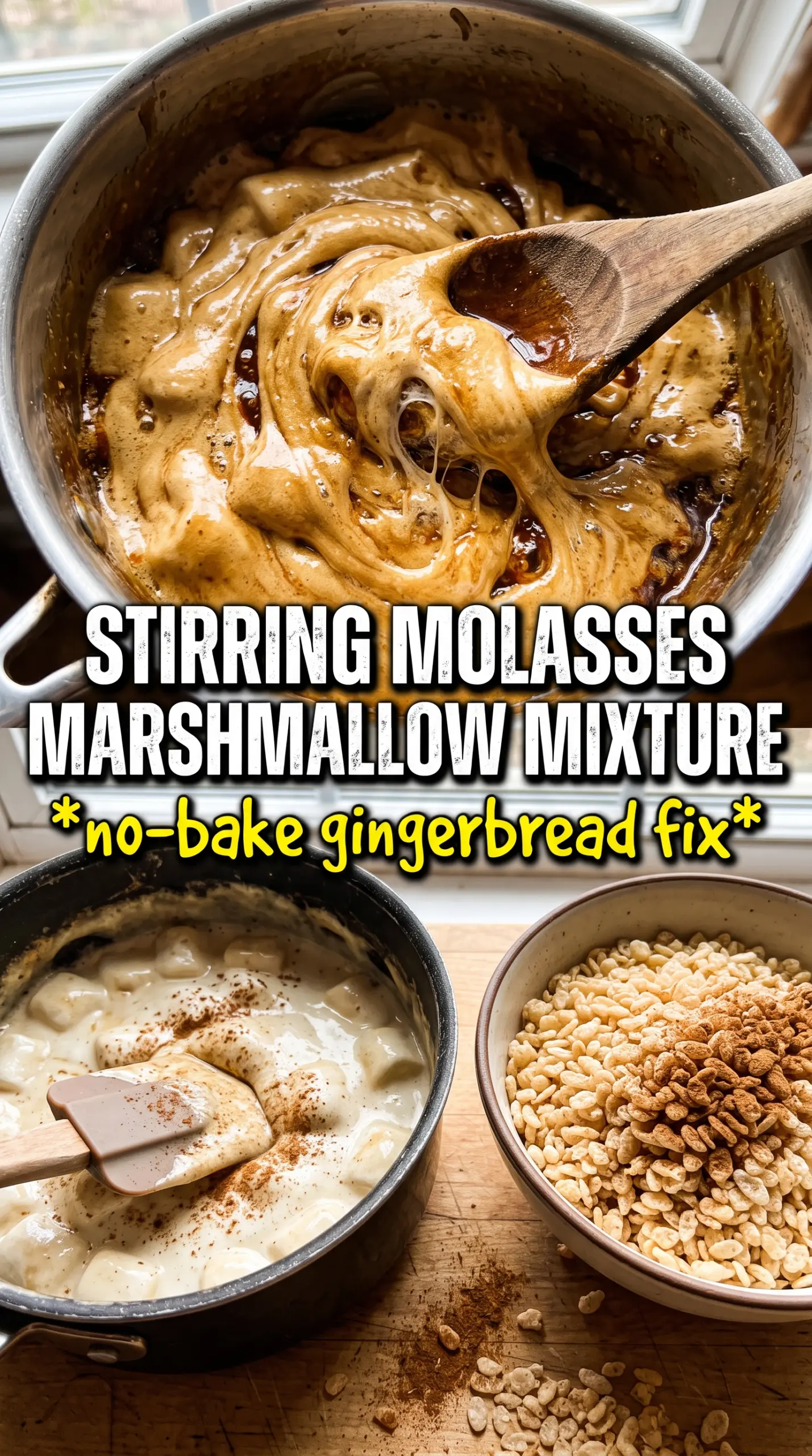 Gingerbread Rice Krispie Treats warm spiced drizzle