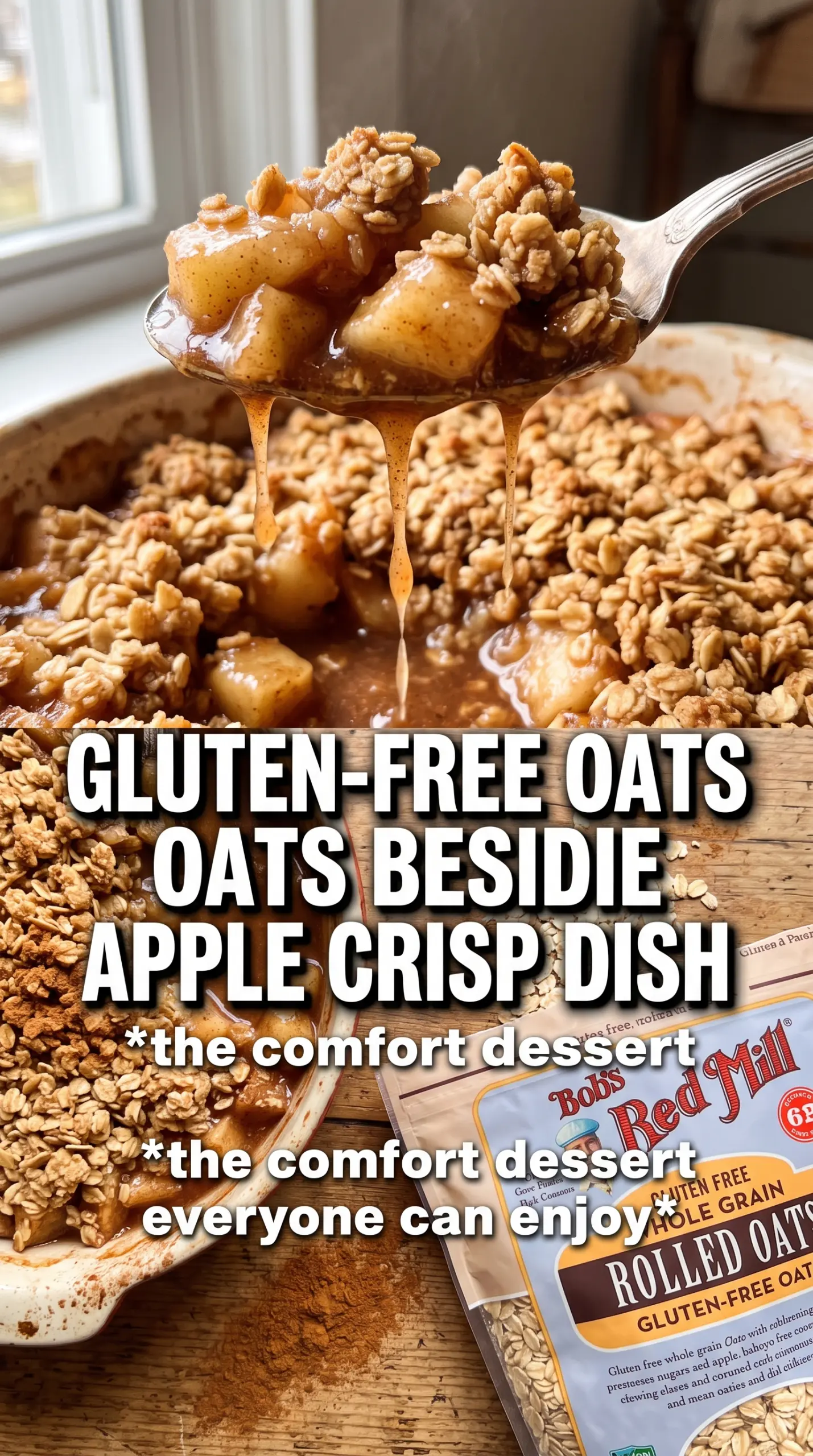 Gluten-Free Apple Crisp golden crumble cinnamon apples
