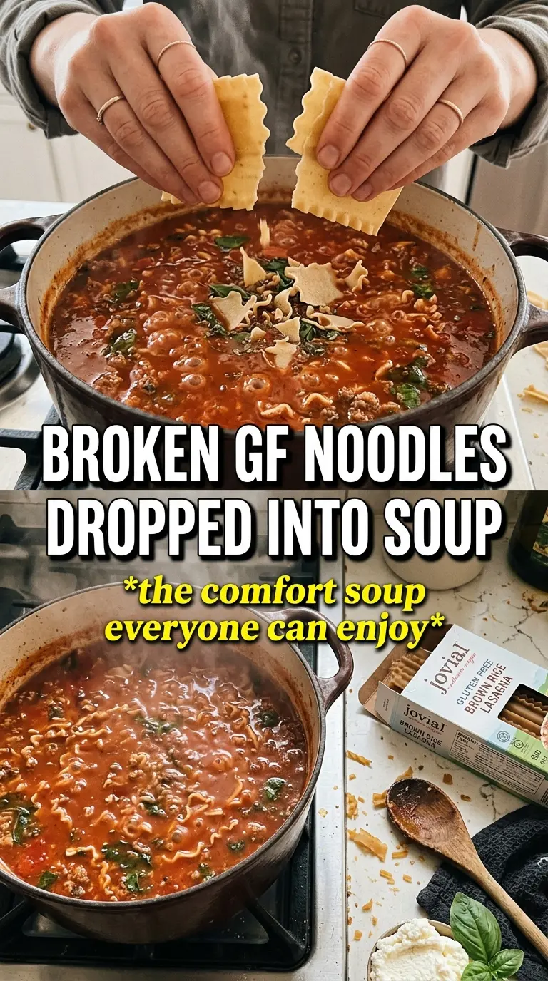 Gluten Free Lasagna Soup cheesy tomato