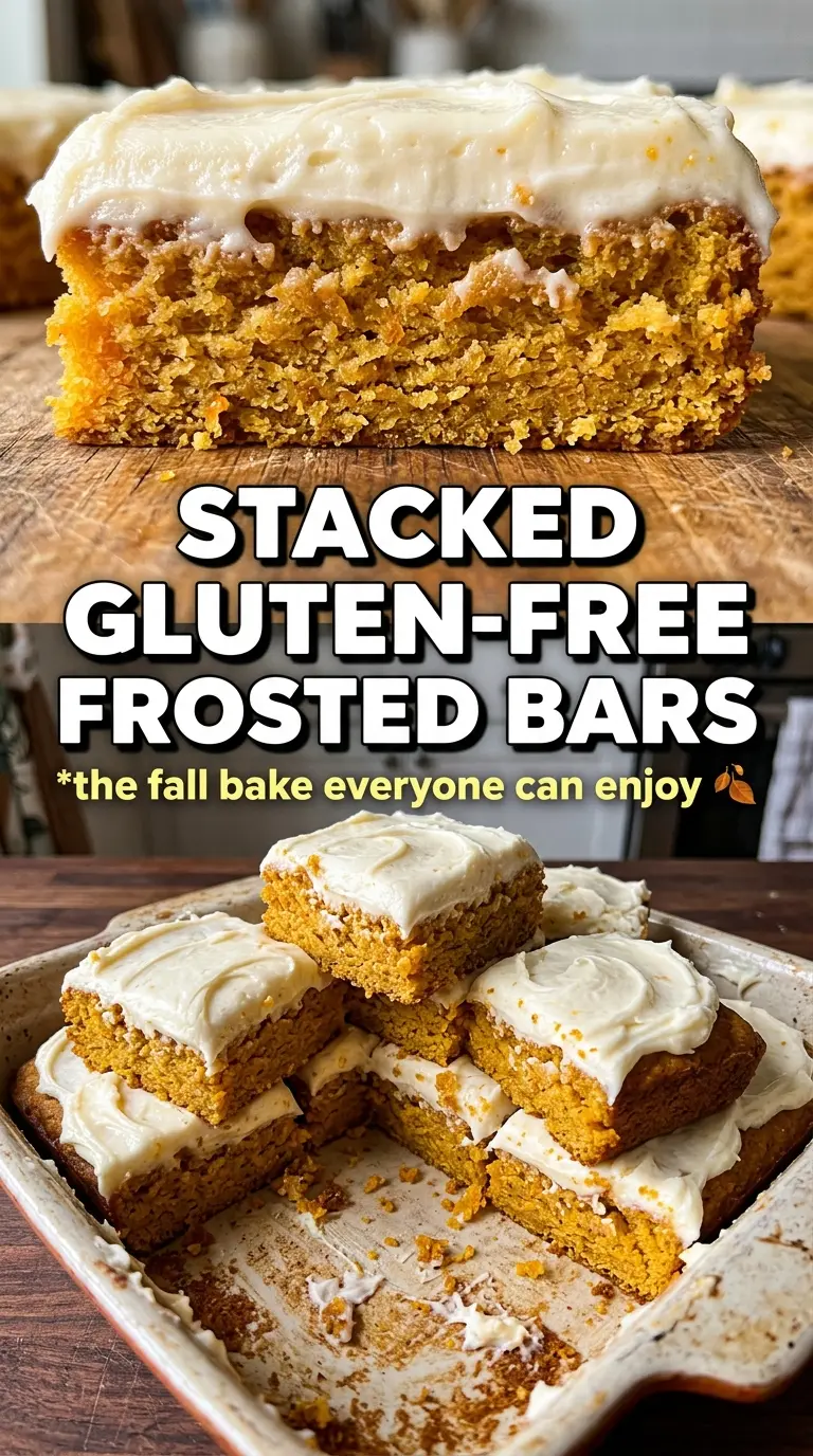 Gluten-Free Pumpkin Bars With Cream Cheese Frosting golden cinnamon