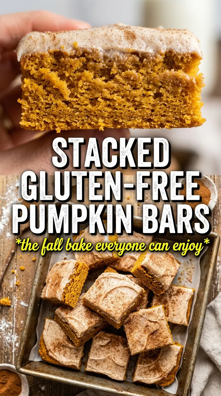 Gluten-Free Pumpkin Bars with Cream Cheese Frosting, soft spiced bars