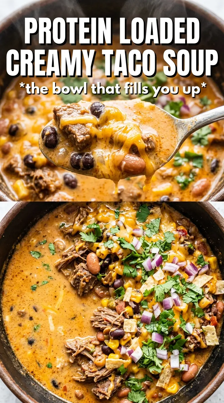 High-Protein Creamy Taco Soup creamy Tex-Mex