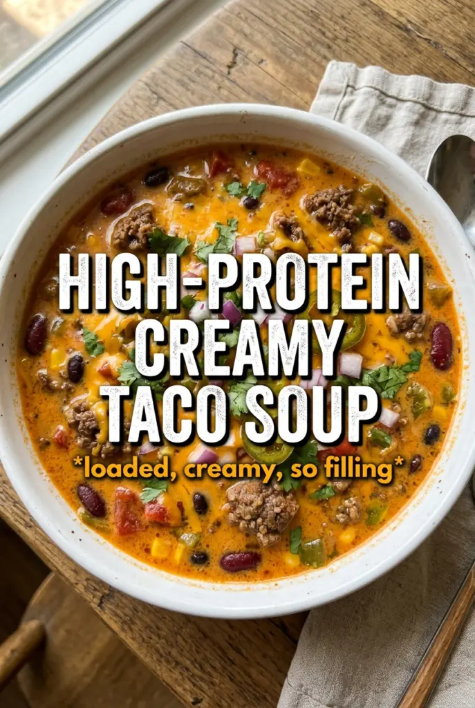 High-Protein Creamy Taco Soup