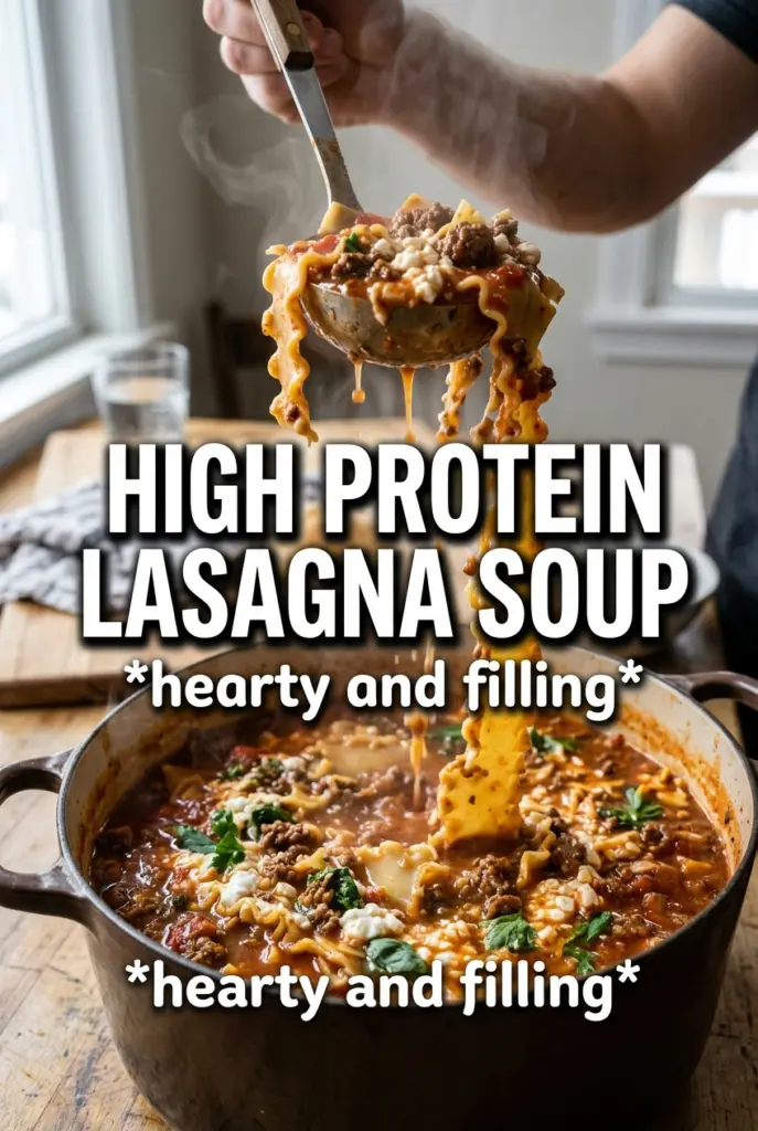 High Protein Lasagna Soup