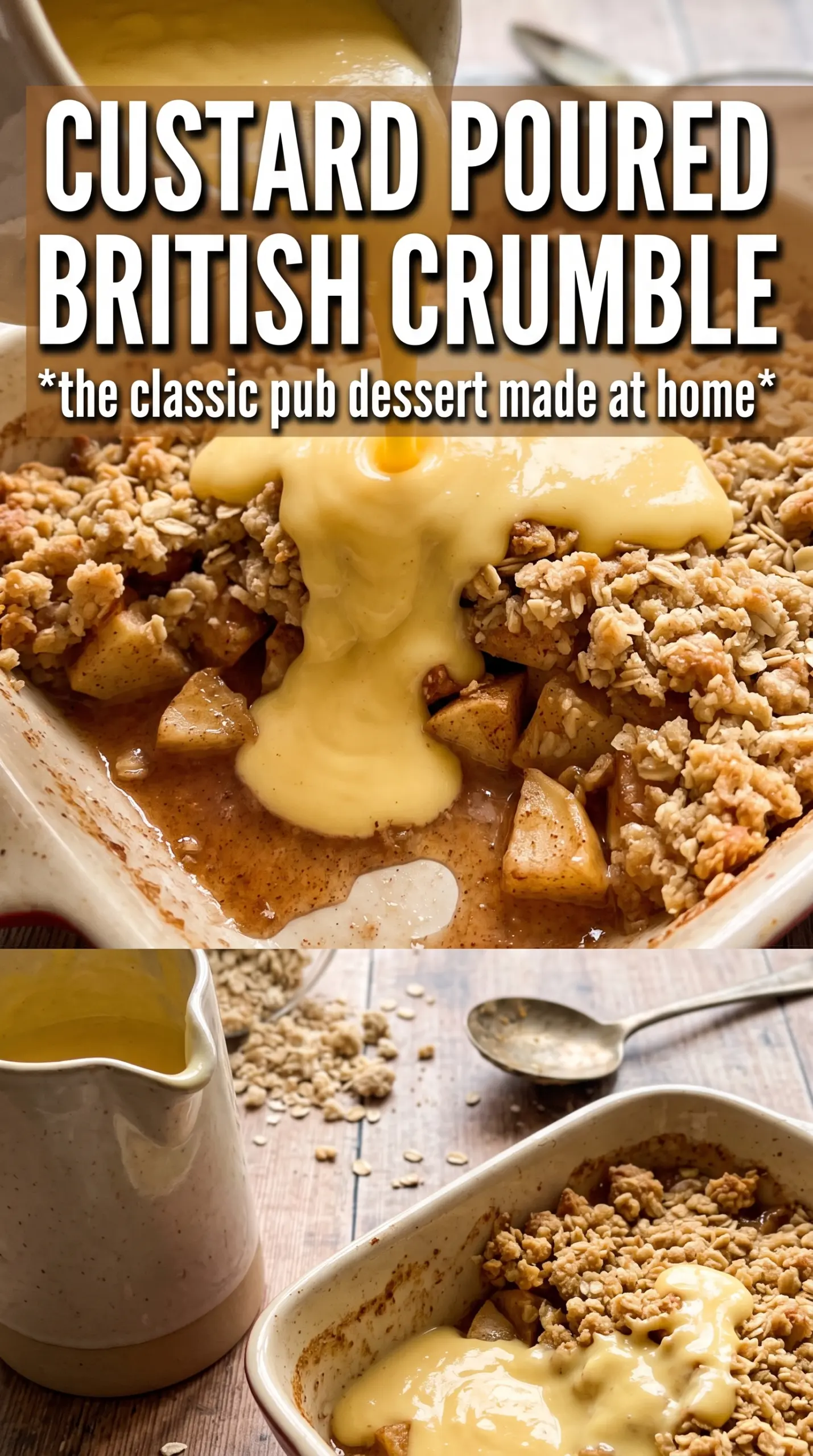 Jamie Oliver Apple Crumble golden bubbling