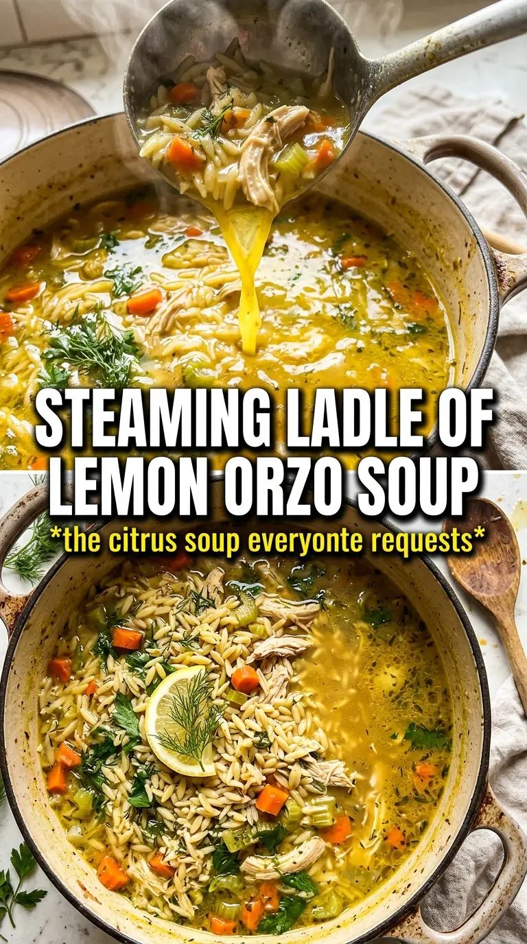 Lemon Chicken Orzo Soup bright herb broth