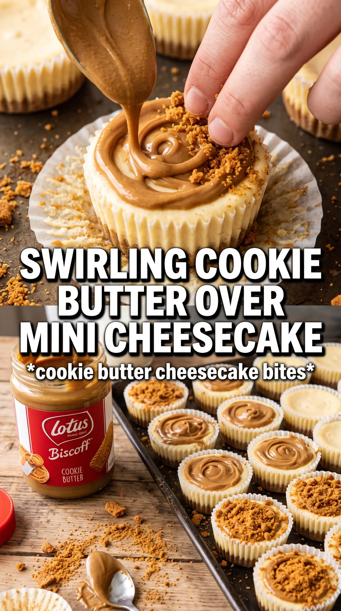 Mini Biscoff Cheesecakes creamy spiced drizzle