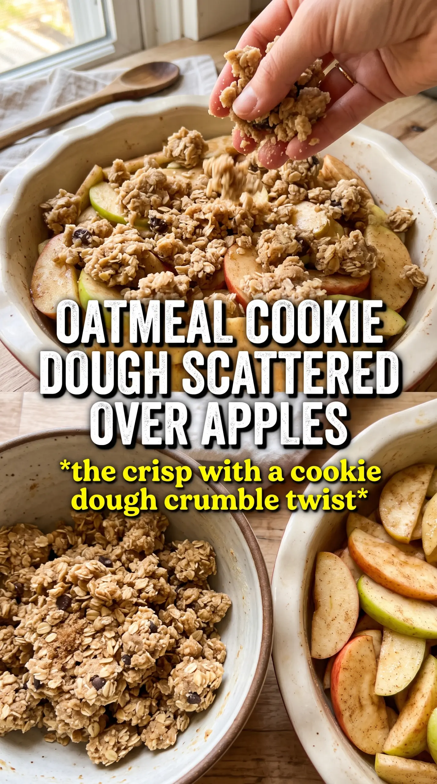 Oatmeal Cookie Apple Crisp golden crumble cinnamon apples