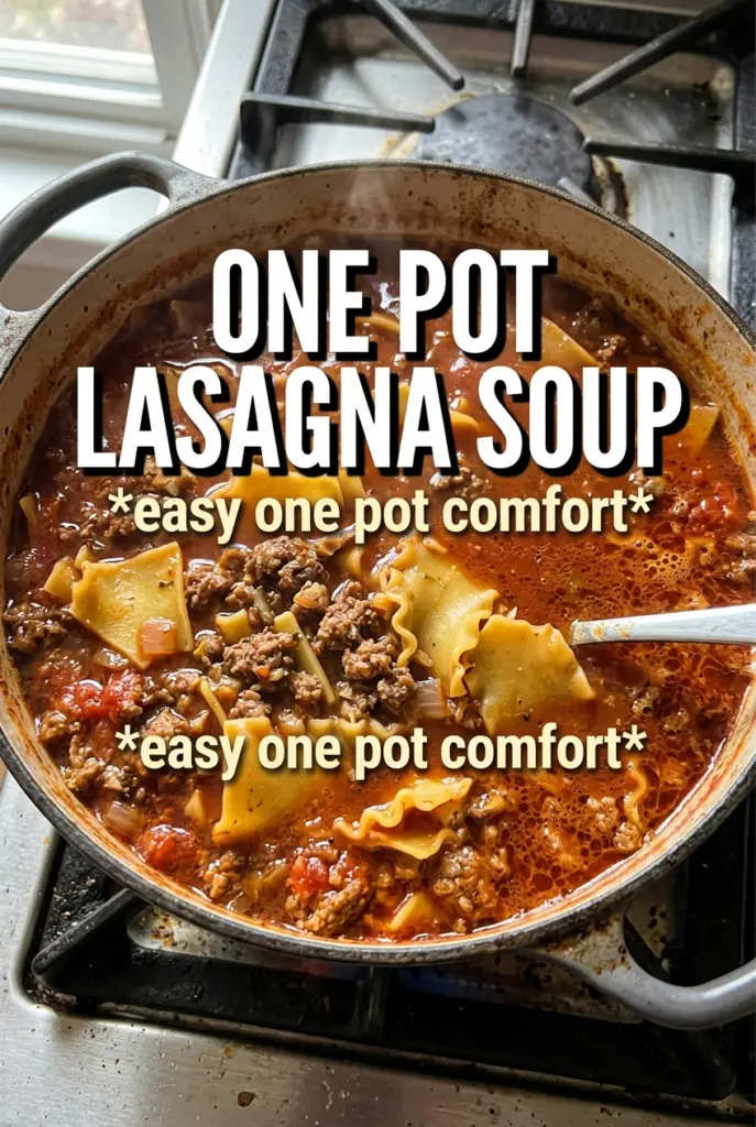 One Pot Lasagna Soup