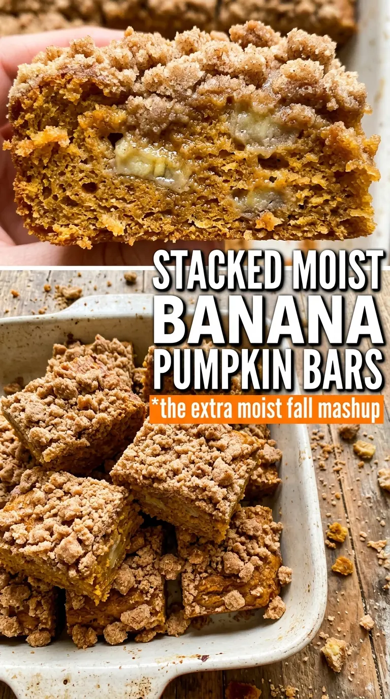 Pumpkin Banana Bread Bars, moist maple-glazed bars