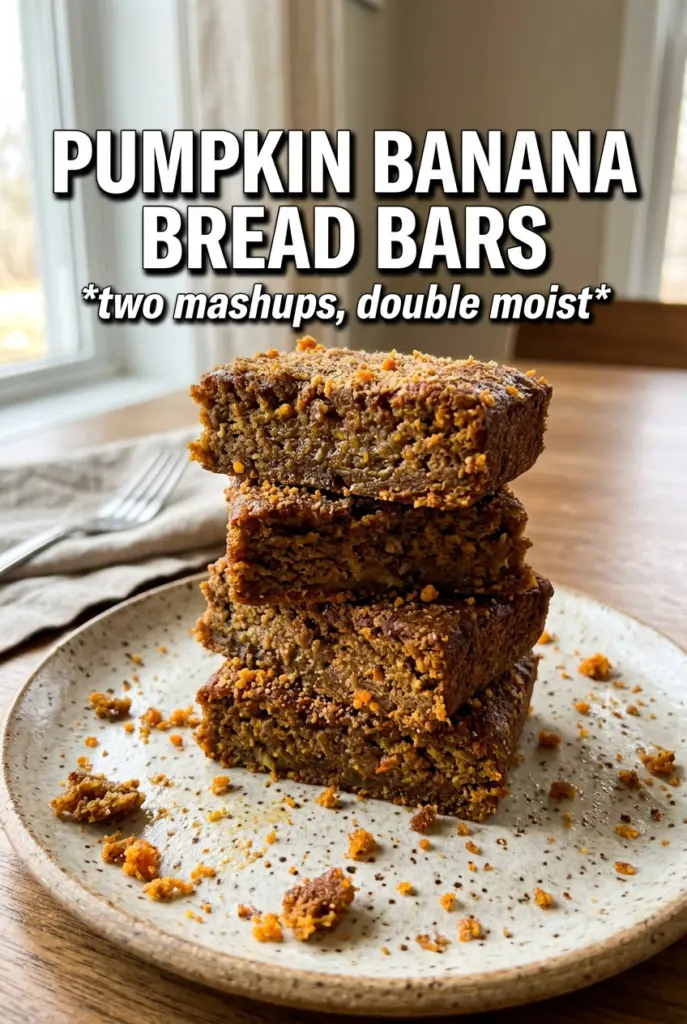 Pumpkin Banana Bread Bars