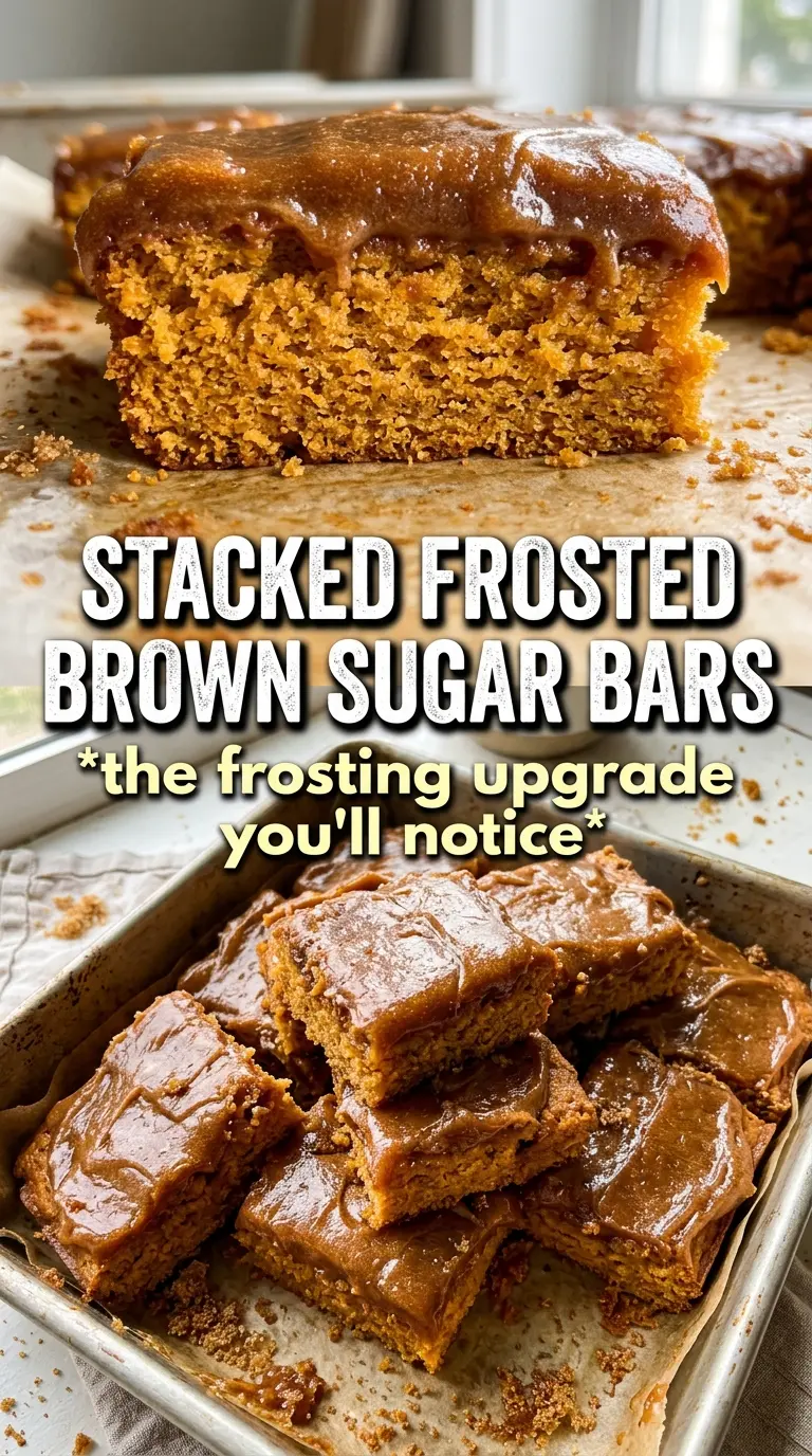Pumpkin Bars With Brown Sugar Frosting, spiced, caramel-frosted