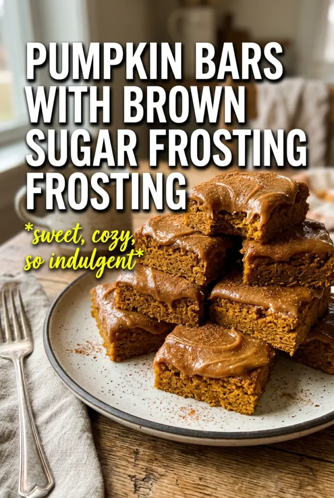 Pumpkin Bars With Brown Sugar Frosting