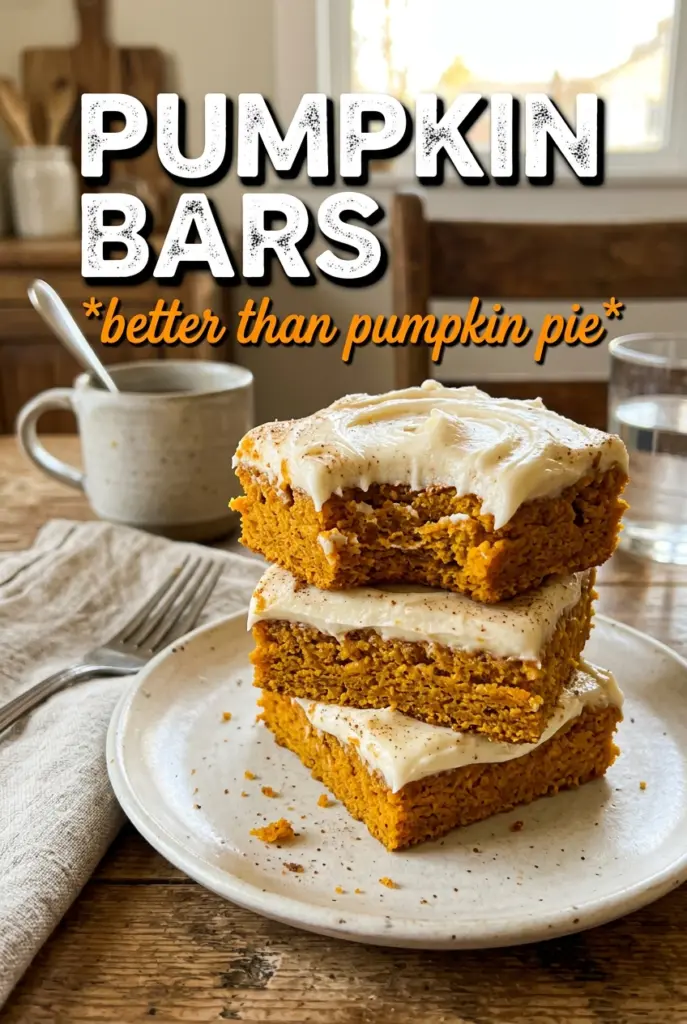 Pumpkin Bars with Cream Cheese Frosting