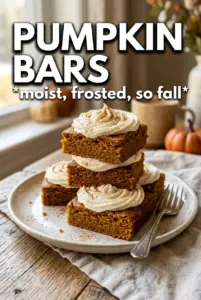 Pumpkin Bars with Cream Cheese Frosting