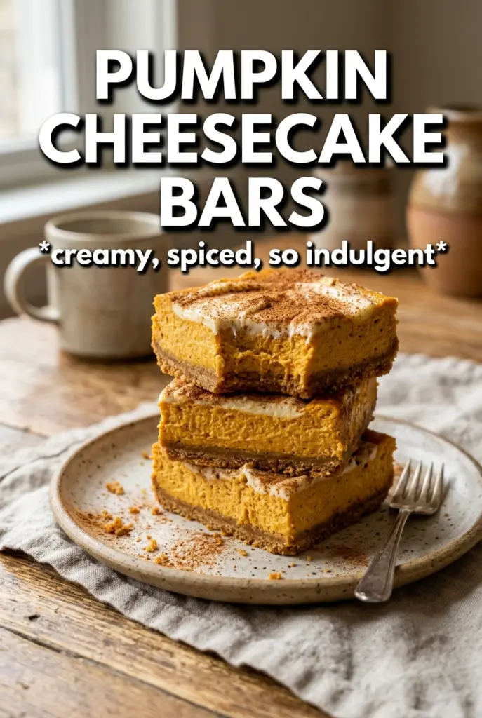 Pumpkin Cheesecake Bars