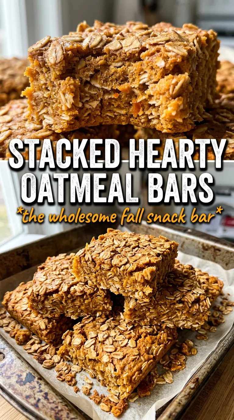 Pumpkin Oatmeal Bars hearty spiced oat bars