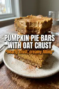 Pumpkin Pie Bars With Oat Crust