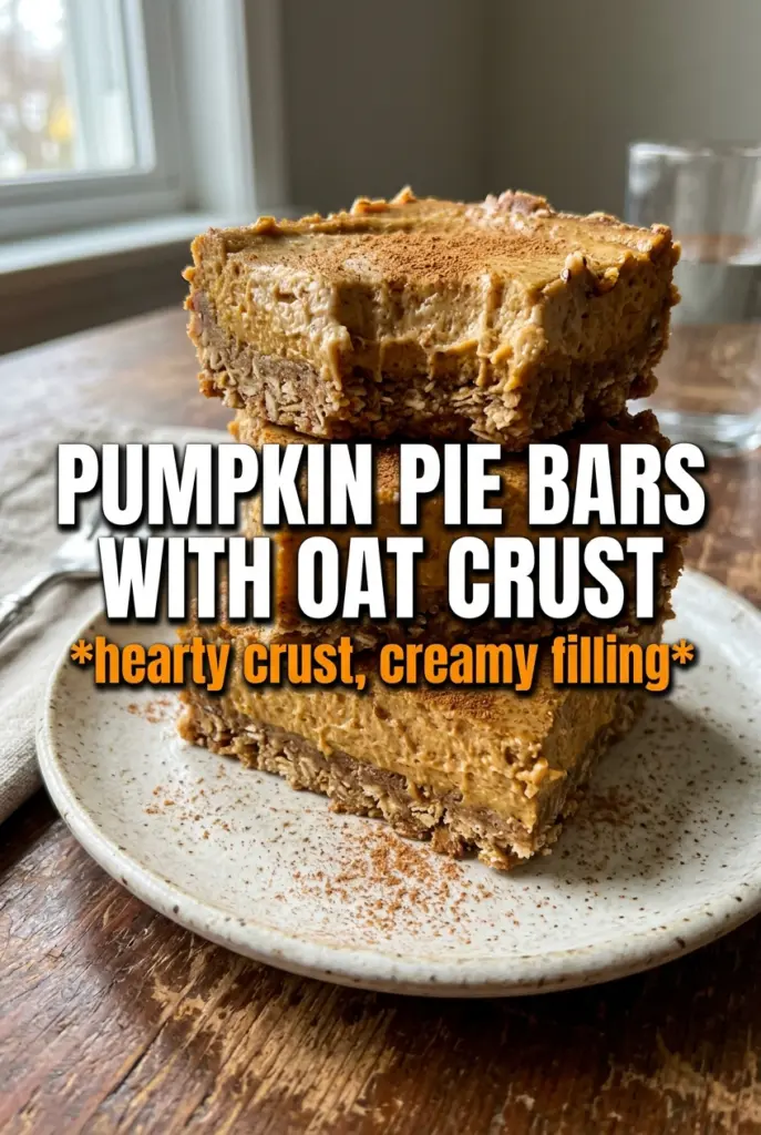 Pumpkin Pie Bars With Oat Crust