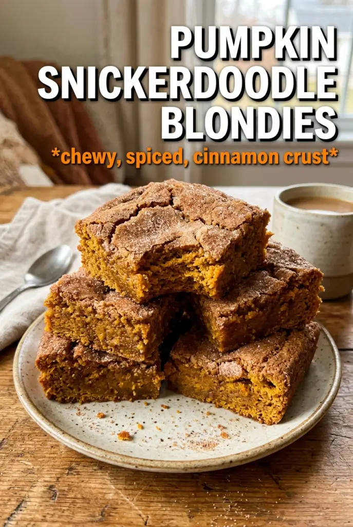 Pumpkin Snickerdoodle Blondies