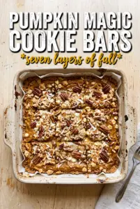 Pumpkin Spice Magic Cookie Bars