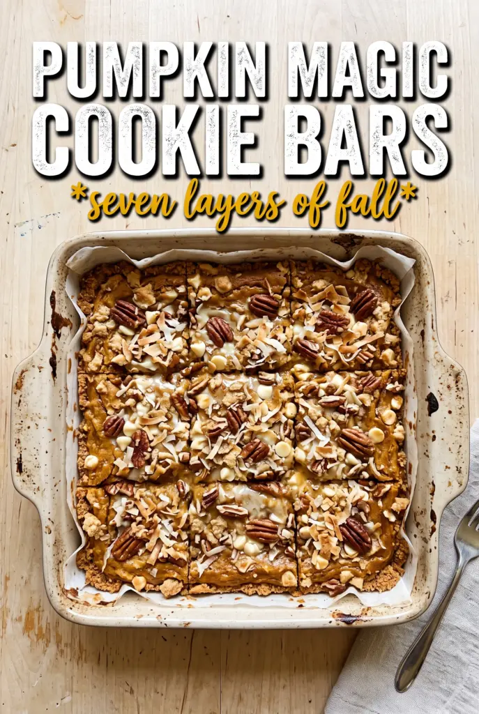 Pumpkin Spice Magic Cookie Bars