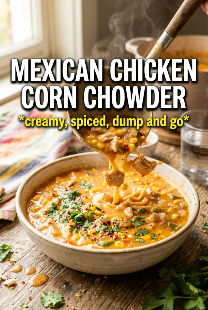 Slow Cooker Mexican Chicken Corn Chowder