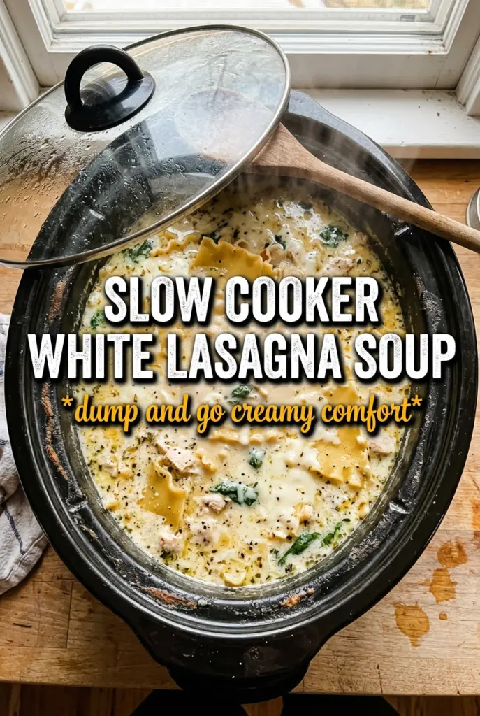 Slow Cooker White Lasagna Soup