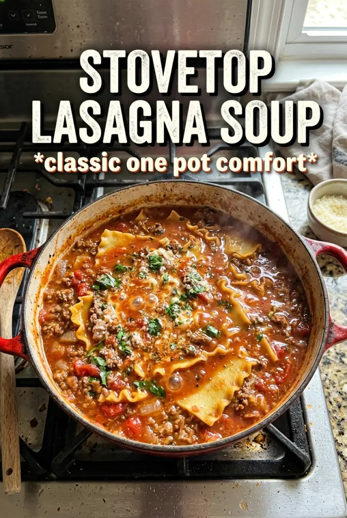 Stovetop Lasagna Soup