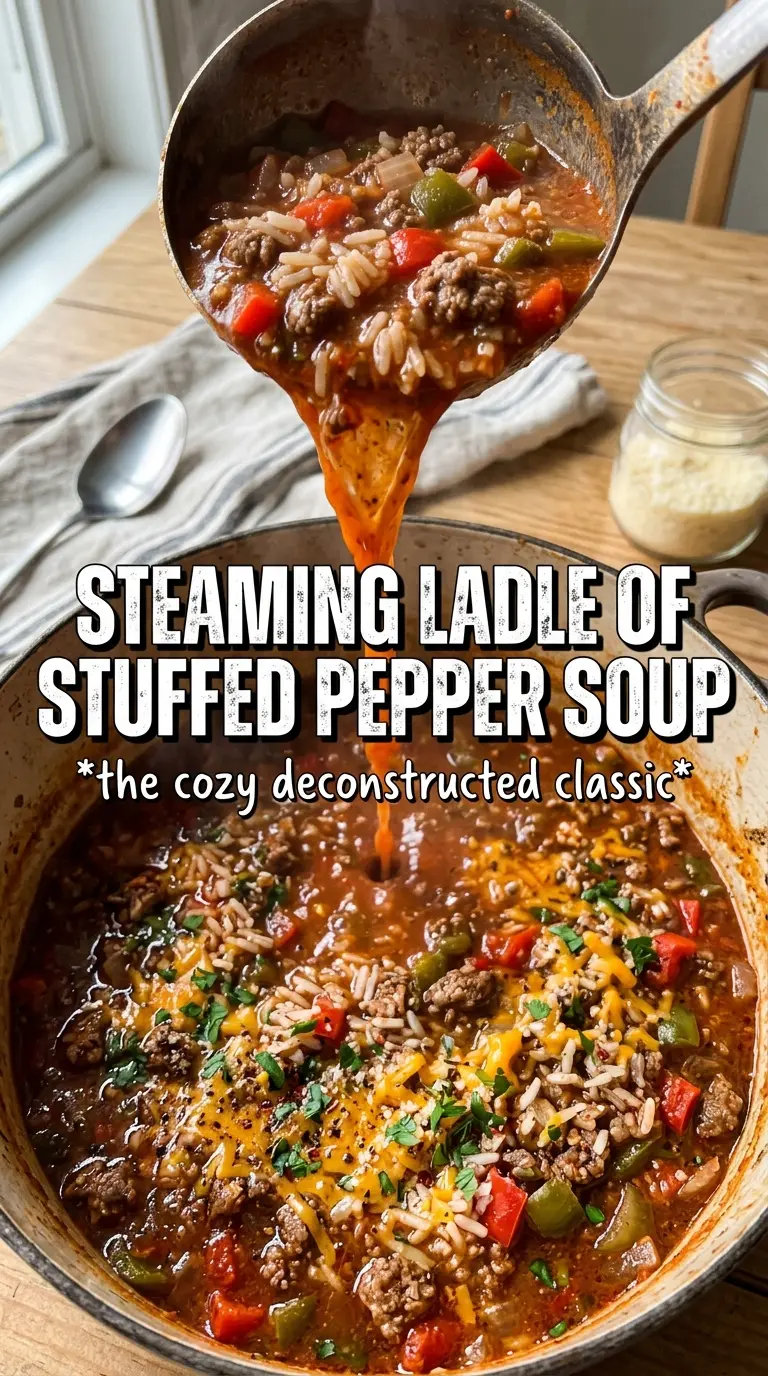 Stuffed Pepper Soup hearty tomato broth