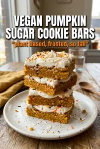 Sugar Cookie Vegan Pumpkin Bars